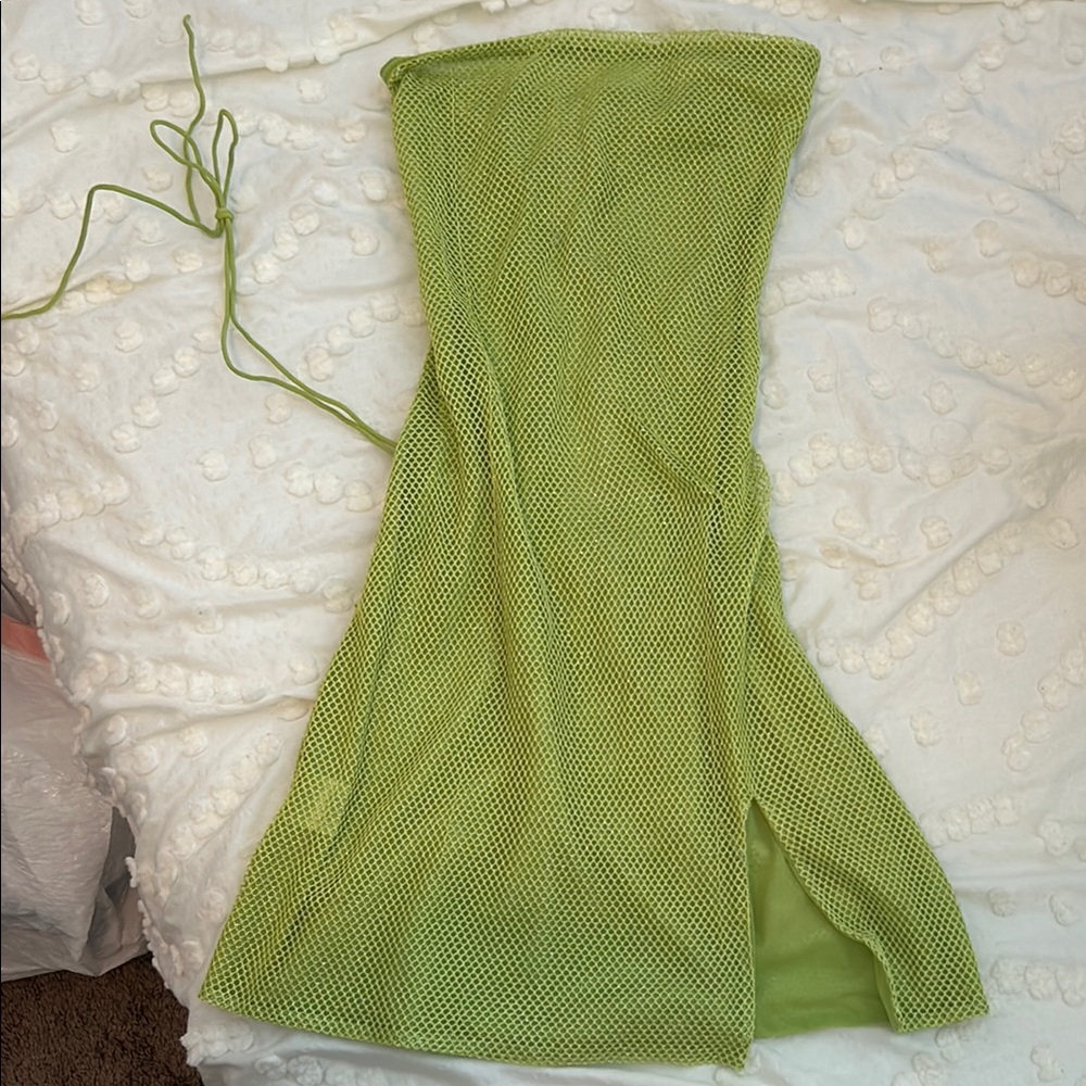 Mini green dress from Tiger Mist. Size Small. Super cute for music fest/ concert